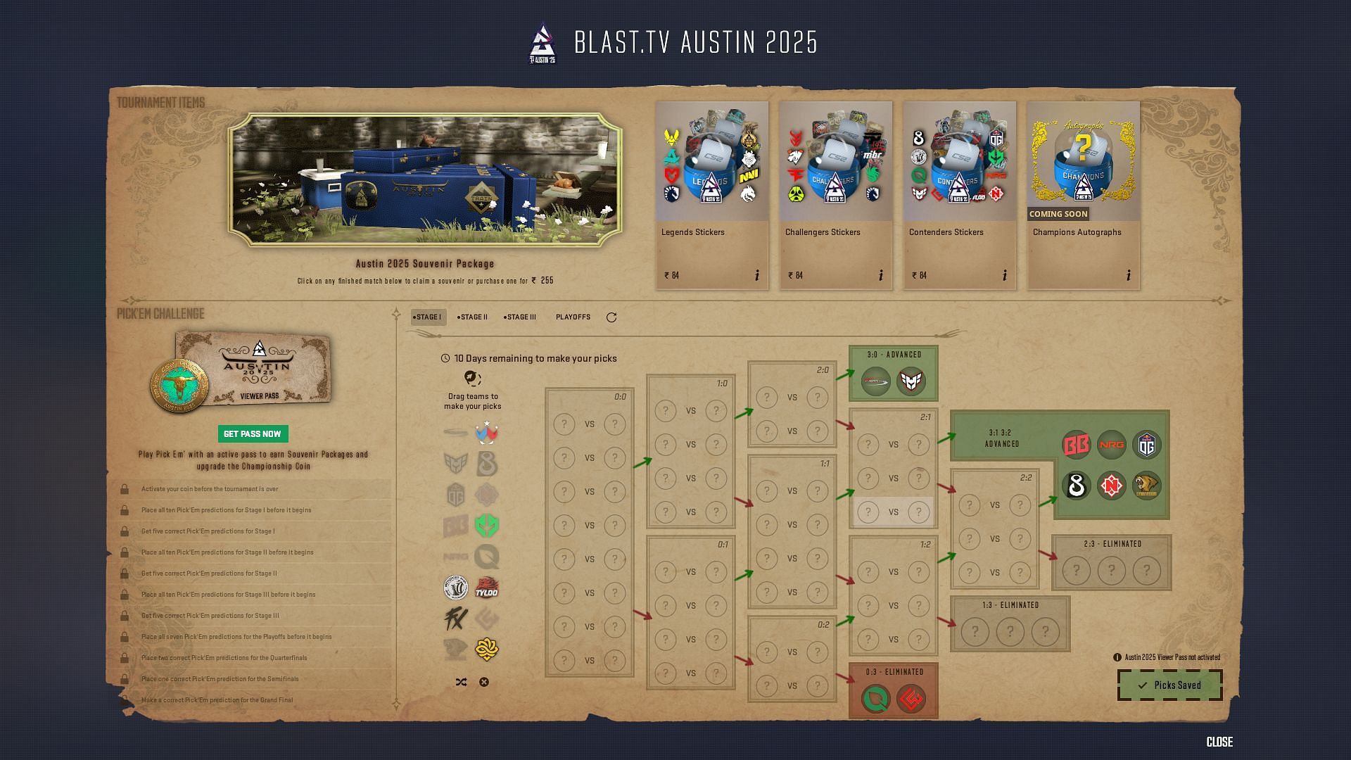 Stage 1 prediction (Image via Sportskeeda Gaming || Valve)